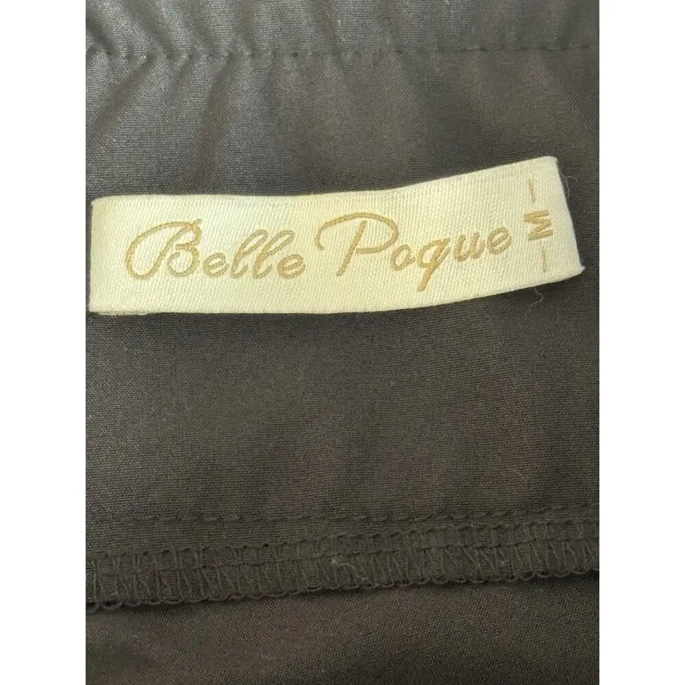 Belle Poque Black A-Line Midi Skirt Bow Tie Pockets Retro Pinup - WORN ONCE